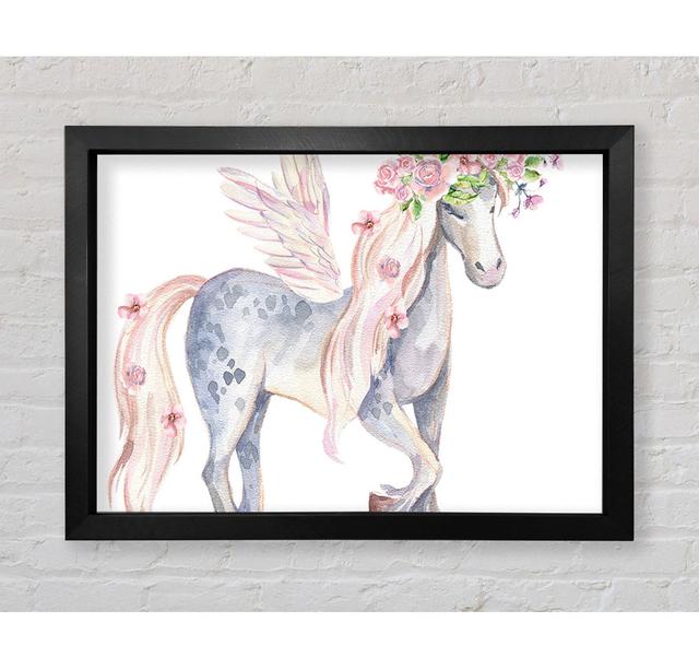 Unicorn Head Flowers - Print Bright Star Size: 100cm H x 141.4cm W x 3.4cm D on Productcaster.