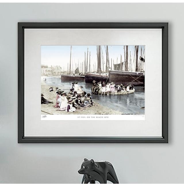 'St Ives, on the Beach 1890' by Francis Frith - Picture Frame Photograph Print on Paper The Francis Frith Collection Size: 40cm H x 50cm W x 2.3cm D on Productcaster.