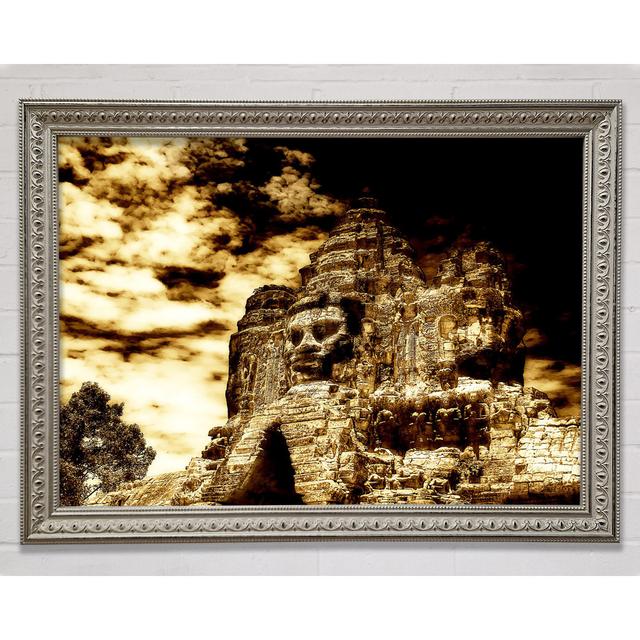 The Buddha King Of Angkor Wat Cambodia - Single Picture Frame Art Prints Bloomsbury Market Size: 29.7cm H x 42cm W x 3cm D on Productcaster.