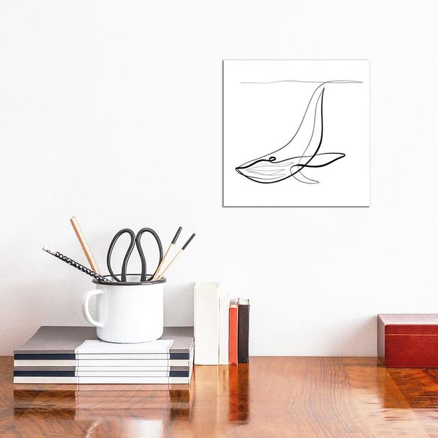 Humpback Whale I by Dane Khy - Wrapped Canvas Gallery-Wrapped Canvas Giclée Breakwater Bay Size: 30.48cm H x 30.48cm W on Productcaster.