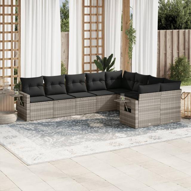 Gartensofa 62 cm DEvidaxl Farbe des Kissens: Dunkelgrau, Rahmenfarbe: Hellgrau on Productcaster.