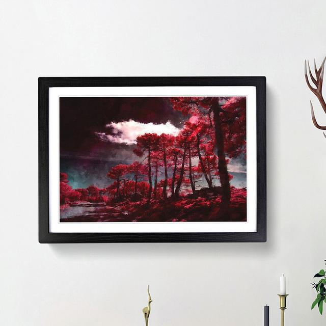 Plum Forest - Picture Frame Painting Print East Urban Home Frame Option: Black Framed, Size: 33cm H x 45cm W x 2cm D on Productcaster.