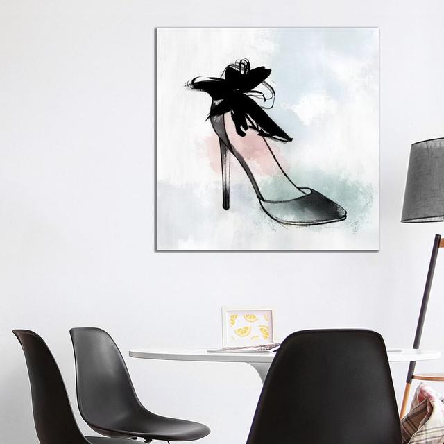 Black Heel II by Isabelle Z - Graphic Art Print on Canvas Ebern Designs Size: 93.98cm H x 93.98cm W x 3.81cm D, Format: Wrapped Canvas on Productcaster.