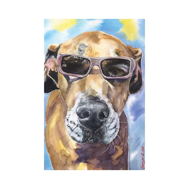 Cool Great Dane by George Dyachenko - Wrapped Canvas Print ClassicLiving Size: 101.6cm H x 66.04cm W x 3.81cm D on Productcaster.