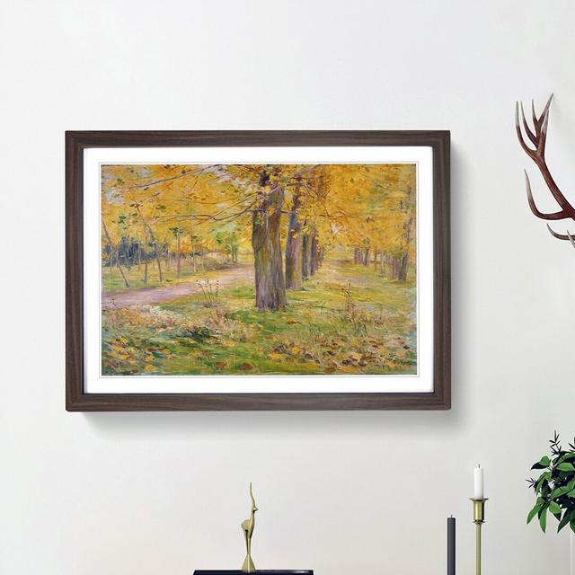 Yellow-Leafed Poplar Trees by Kuroda Seiki - Picture Frame Painting Print East Urban Home Frame Option: Walnut Framed, Size: 27cm H x 36cm W x 2cm D on Productcaster.