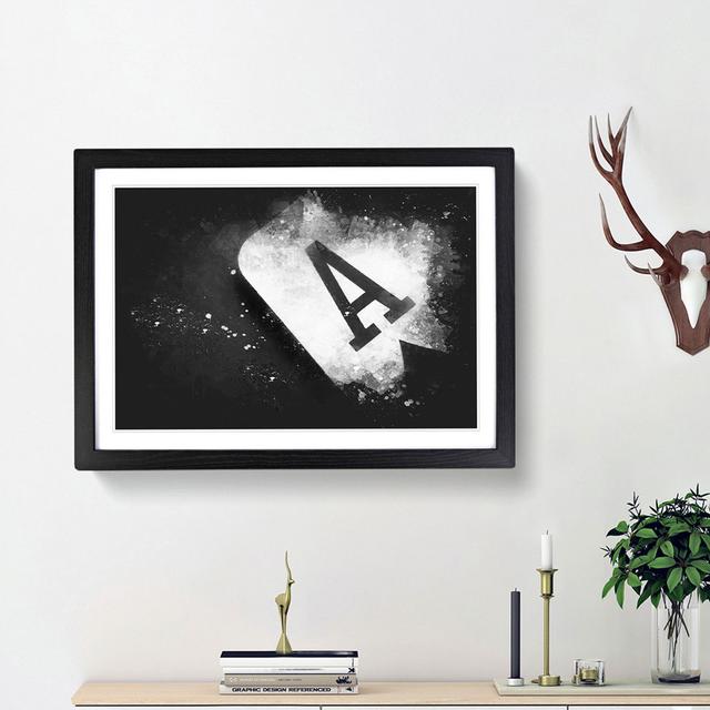 The Ace of Spades - Picture Frame Graphic Art Print East Urban Home Size: 45cm H x 63cm W x 2cm D, Frame Option: Black Framed on Productcaster.