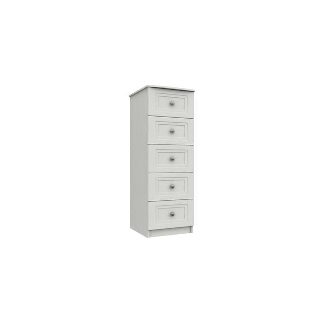 Adnan 5 Drawer Chest Brambly Cottage Colour: White on Productcaster.