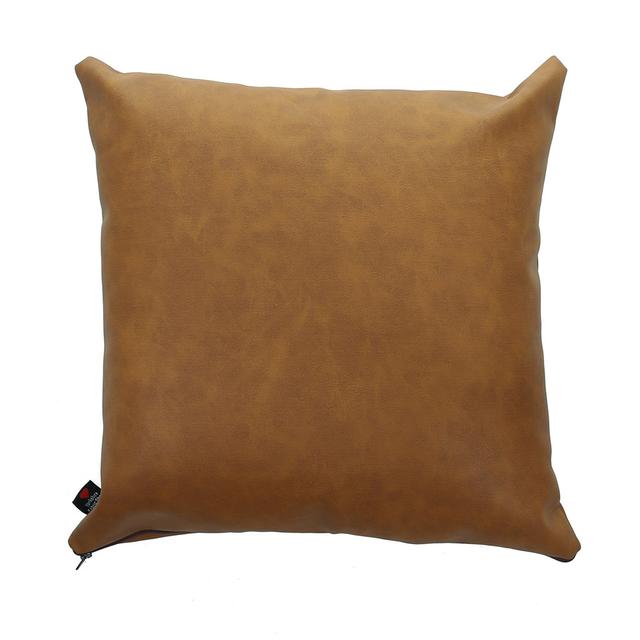 Chaidez Square Throw Cushion Union Rustic Size: 55cm H x 55cm W x 24cm D, Colour: Tan Brown on Productcaster.