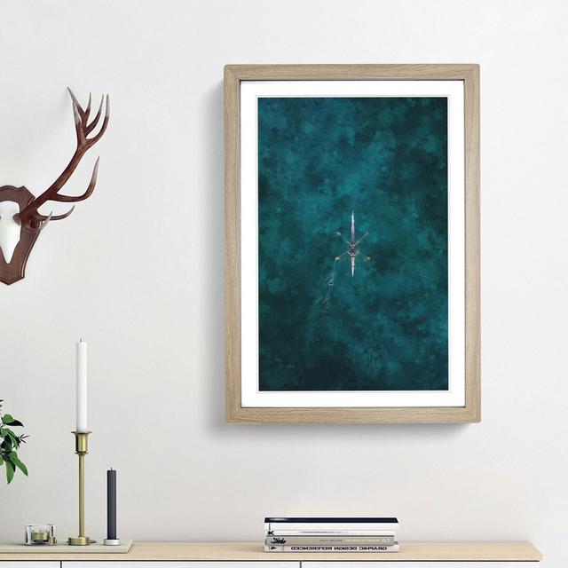 Rowing on a Lake in Sweden - Picture Frame Graphic Art Print East Urban Home Frame Option: Oak Framed, Size: 63cm H x 45cm W x 2cm D on Productcaster.