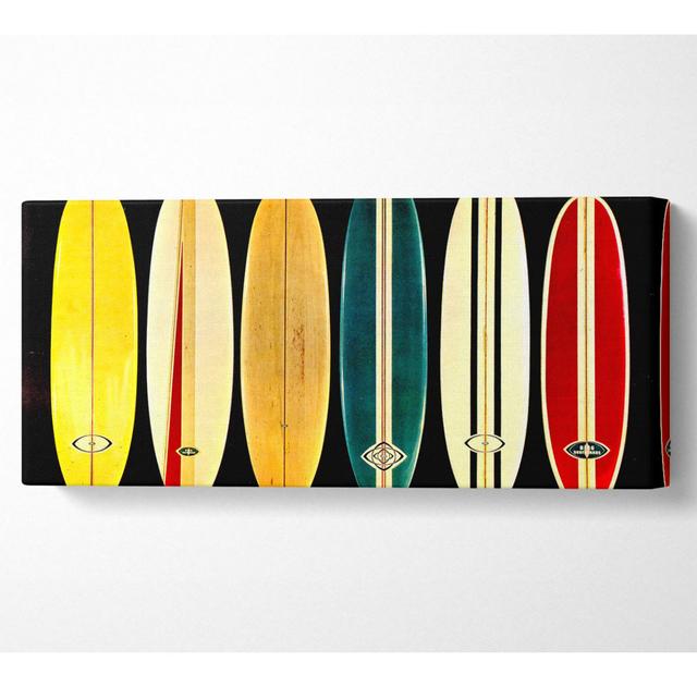 Surfbretter in Bereitschaft Panoramaleinwand Perspections Größe: 81,3 cm H x 183 cm B x 10 cm T on Productcaster.