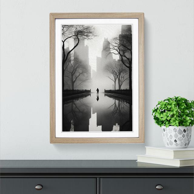 Central Park Minimalism - Print Marlow Home Co. Format: Oak Framed, Size: 46cm H x 34cm W x 2cm D on Productcaster.