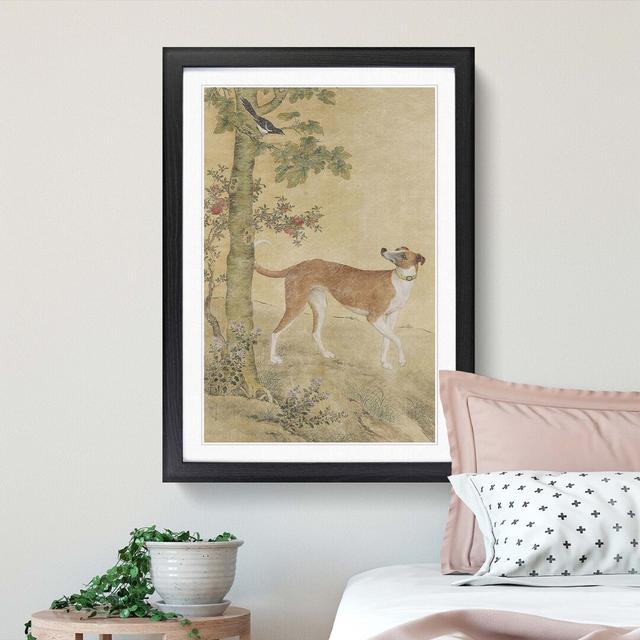 Bird & Dog by Lang Shining - Picture Frame Painting East Urban Home Format: Black, Size: 60cm H x 40cm W x 2cm D on Productcaster.