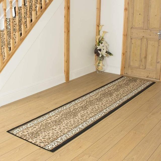 Agosta Animal Print Machine Woven Beige/Yellow Area Rug World Menagerie Rug Size: Runner 600cm x 70cm on Productcaster.