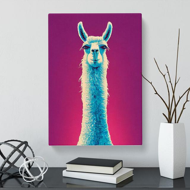 CAN-V0523-1446X Llama Portrait Vol.1 - Wrapped Canvas Print World Menagerie Size: 76cm H x 50cm W x 3cm D on Productcaster.