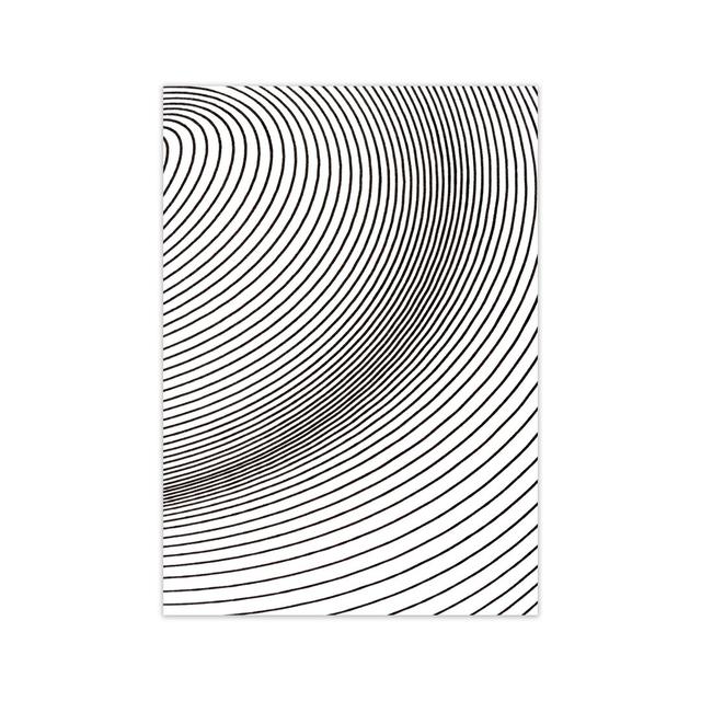 Black And White Line Drawing - Print 17 Stories Size: 42cm H x 30cm W x 1cm D, Frame Option: No Frame on Productcaster.