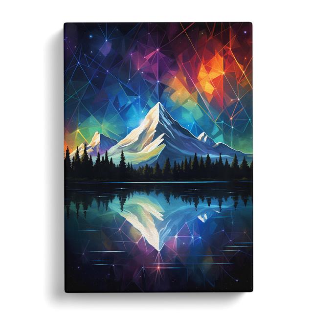 Aurora Borealis Geometric - Print Alpen Home Size: 76cm H x 50cm W x 3cm D on Productcaster.