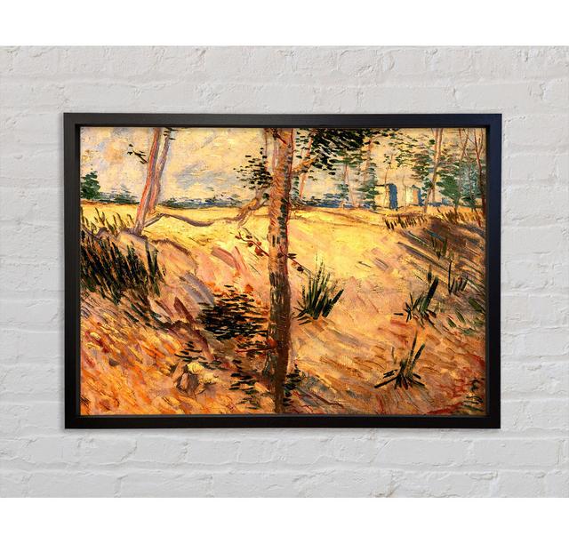 Van Gogh Trees In A Field On A Sunny Day - Single Picture Frame Art Prints on Canvas Bright Star Size: 84.1cm H x 118.9cm W x 3.3cm D on Productcaster.