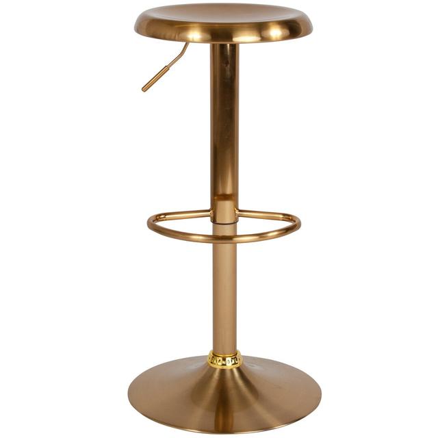 Adjustable Height Retro Barstool Blue Elephant Colour: Gold on Productcaster.