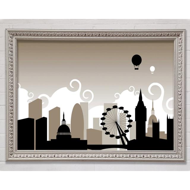 London City Outline Beige - Print Bright Star Size: 84.1cm H x 118.9cm W x 3cm D on Productcaster.