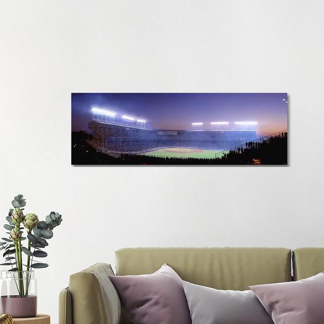 Baseball, Cubs, Chicago, Illinois, USA - Wrapped Canvas Panoramic Print Union Rustic Size: 40.64cm H x 121.92cm W x 1.905cm D on Productcaster.