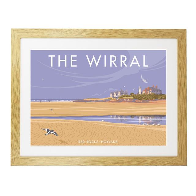 'Redrocks Wirral' - Graphic Art Print 17 Stories Size: 40cm H x 50cm W x 3cm D, Frame Option: Oak Framed on Productcaster.