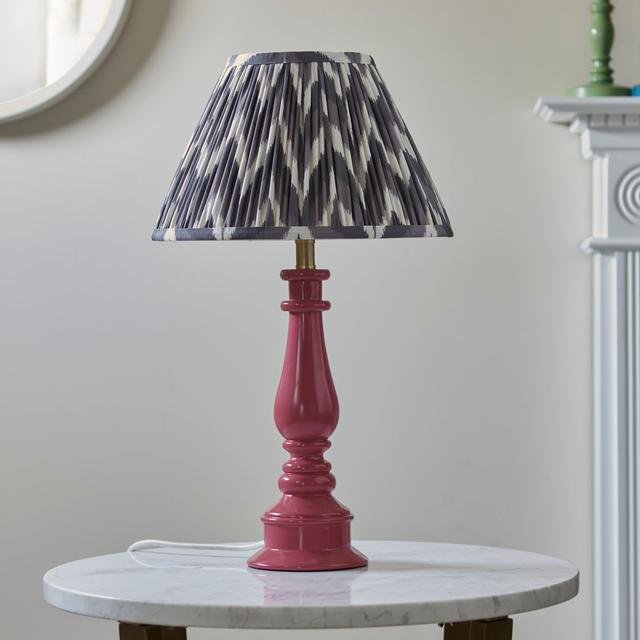 Myrtle Table Lamp Heritage Hues Shade Colour: Pearl Grey, Size: 47.5cm H x 30cm W x 30cm D on Productcaster.