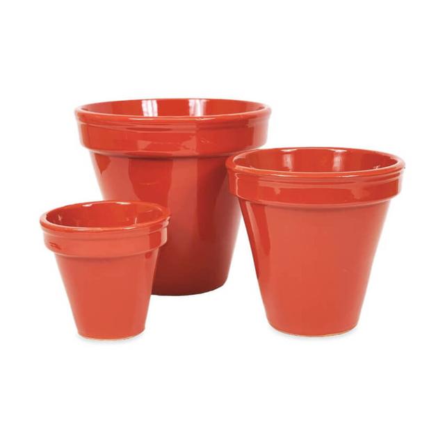 Blumentopf Lawryn aus Terrakotta (Set of 3) Ebern Designs Farbe: Rot on Productcaster.