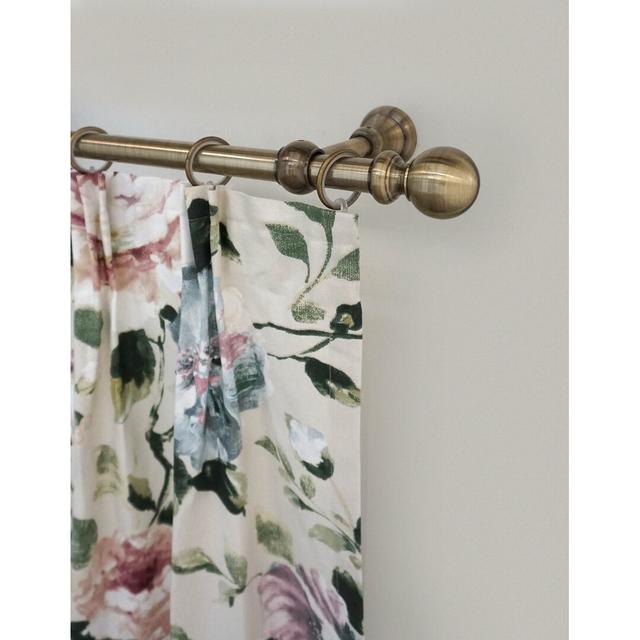 Lynelle Curtain Single Pole and Hardware Set Symple Stuff Finish: Copper, Size: 5 cm H x 270 cm W x 12 cm D on Productcaster.