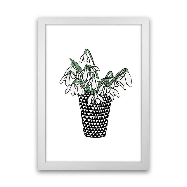 Snowdrops by Carissa Tanton - Print Ophelia & Co. Frame Option: White Framed, Size: 46cm H x 34cm W x 3cm D on Productcaster.