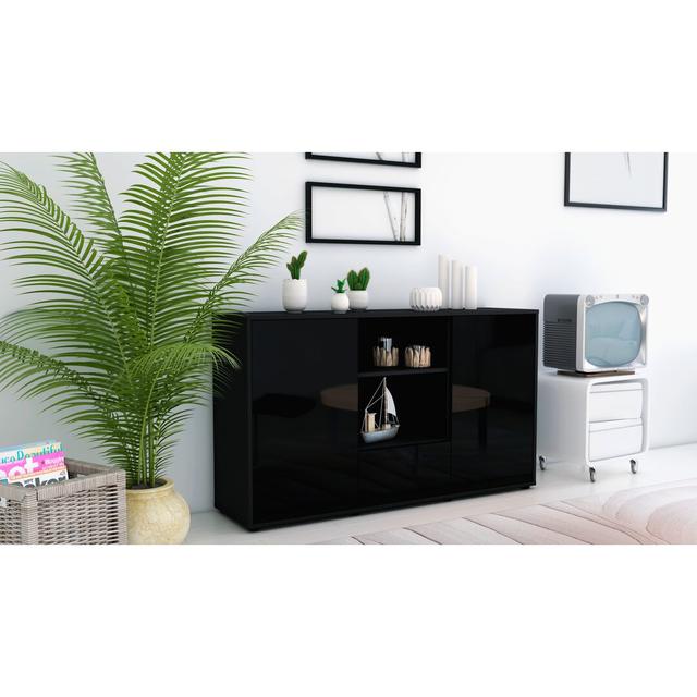 Gulledge Sideboard Brayden Studio Colour (Body/Front): Black/High-gloss black on Productcaster.