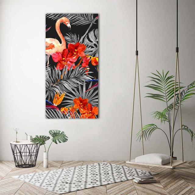 Flamingos und Blumen - Kunstdrucke auf Segeltuch Sansibar Home on Productcaster.