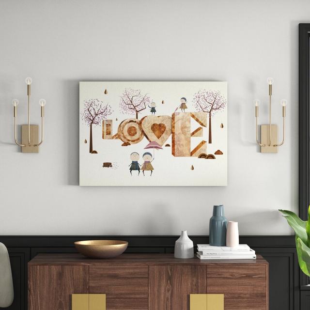 Love is in the Air - Wrapped Canvas Graphic Art Print East Urban Home Size: Extra Large on Productcaster.