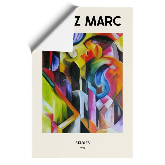 Stables by Franz Marc - Unframed Graphic Art East Urban Home Size: 59cm H x 42cm W x 0.1cm D on Productcaster.