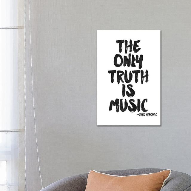 Truth Is Music - Kerouac by Willow & Olive - Wrapped Canvas Art Prints Happy Larry Size: 66.04 cm H x 45.72 cm W on Productcaster.