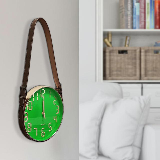 Allabaksh Wall Clock Marlow Home Co. Colour: Green on Productcaster.