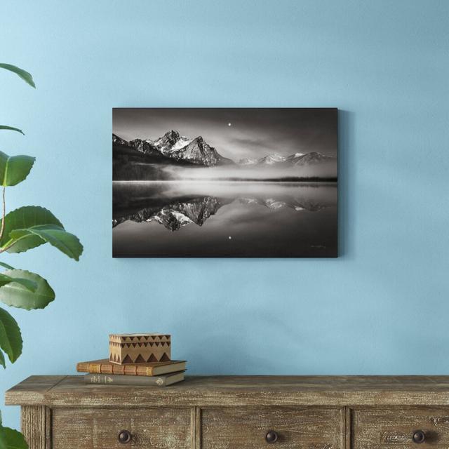 Moonset on McGown Peak by Alan Majchrowicz - Unframed Photograph Print on Canvas Blue Elephant Size: 51cm H x 76cm W x 3.8cm D on Productcaster.