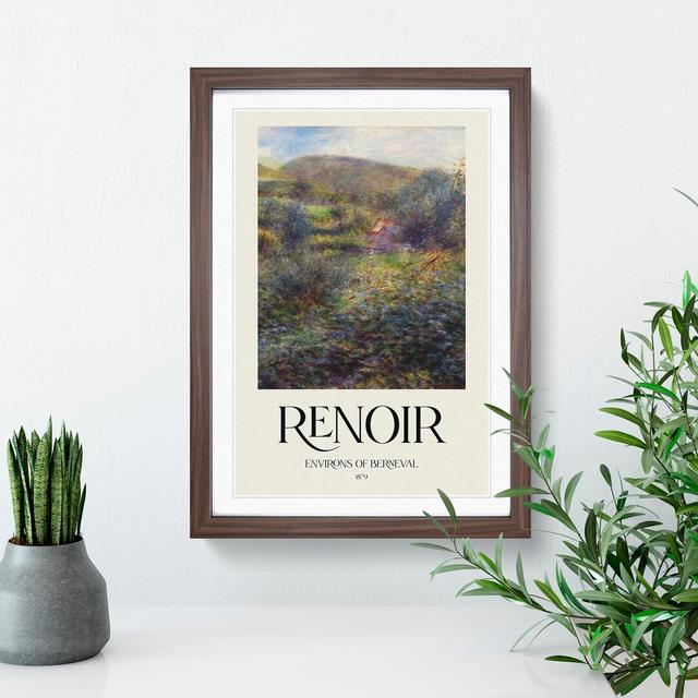 Environs Of Berneval by Pierre-Auguste Renoir - Single Picture Frame Print East Urban Home Size: 65cm H x 48cm W x 2cm D, Frame Option: Walnut Framed on Productcaster.