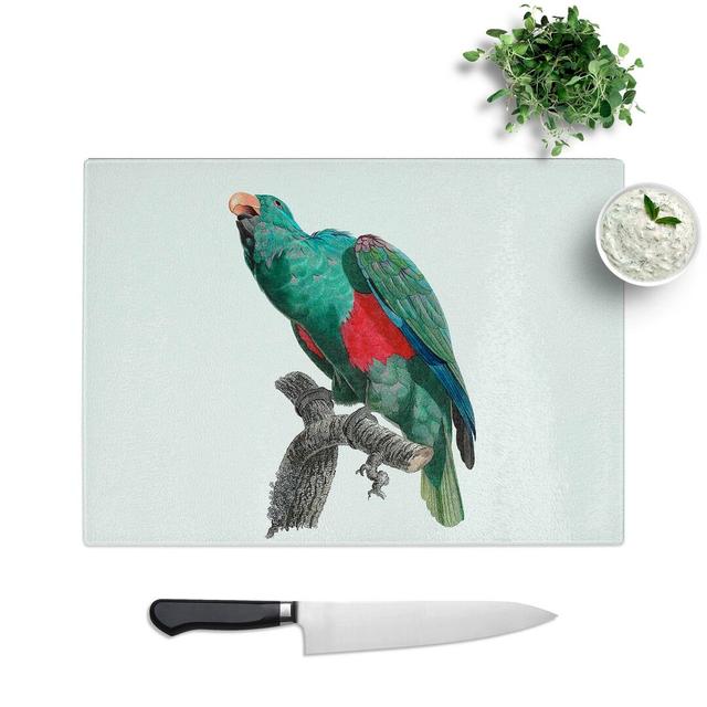 Glass Eclectus Parrot by F. Levaillant Chopping Board East Urban Home Size: 28.5 cm W x 20 cm L on Productcaster.