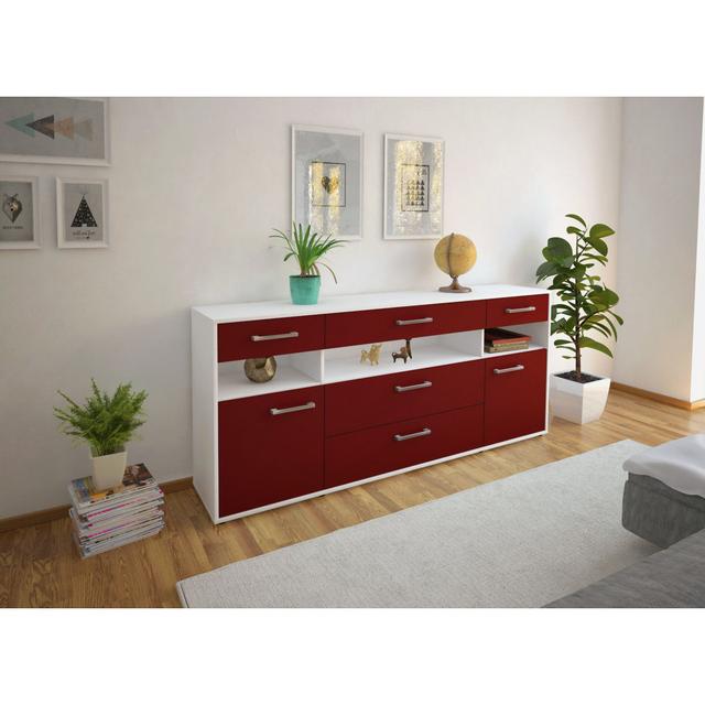 Sideboard Lingerfelt 17 Stories Farbe: Bordeauxrot/Weiß on Productcaster.