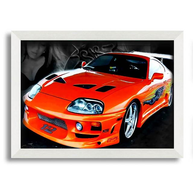 Petula Toyota Supra Fast and the Furious - Single Picture Frame Art Prints Latitude Run Size: 42cm H x 59.7cm W x 10cm D on Productcaster.