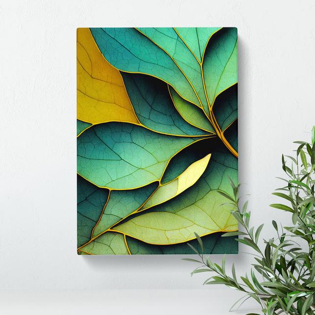 The Artsy Leaves - Wrapped Canvas Painting 17 Stories Size: 60cm H x 35cm W x 3cm D on Productcaster.