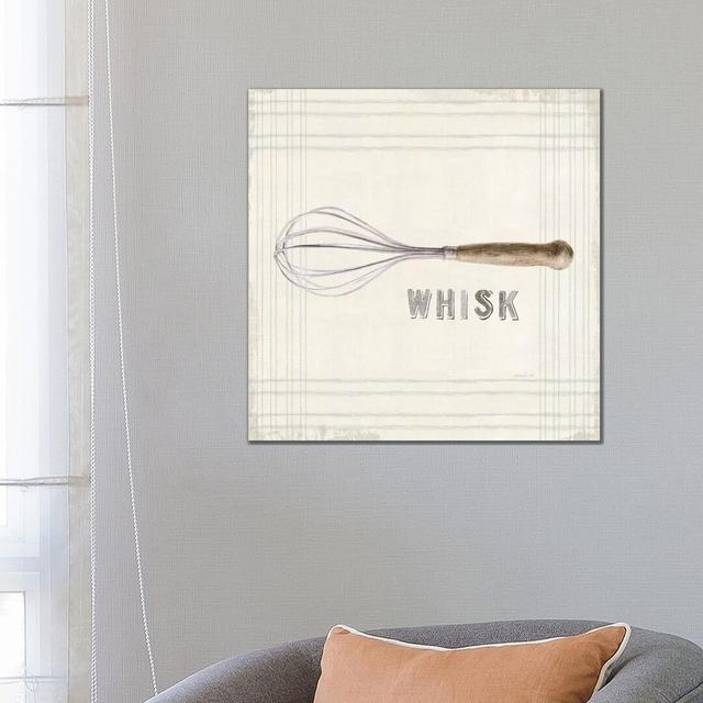 Floursack Kitchen Sign IV Neutral Sq by Danhui Nai - Wrapped Canvas Painting Brambly Cottage Size: 66.04cm H x 66.04cm W x 3.81cm D on Productcaster.