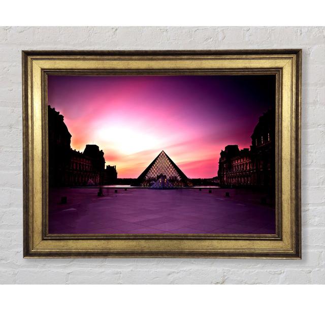 Louvre Museum At Sunset - Single Picture Frame Art Prints Ebern Designs Size: 21cm H x 42cm W x 8cm D on Productcaster.