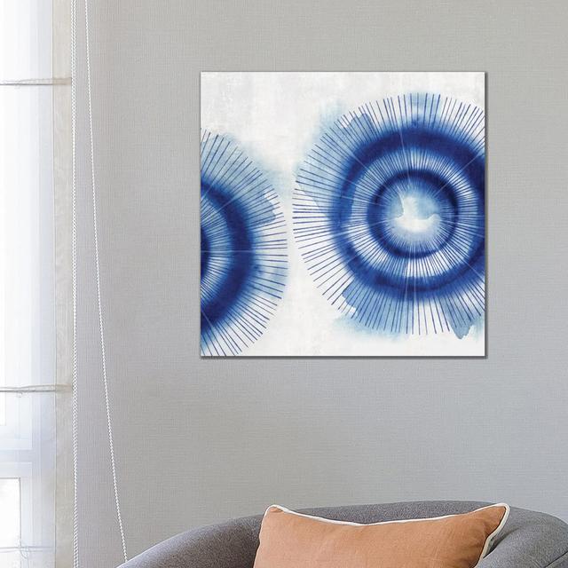 In The Blues II by Eva Watts - Wrapped Canvas Print Metro Lane Size: 66.04cm H x 66.04cm W x 3.81cm D on Productcaster.