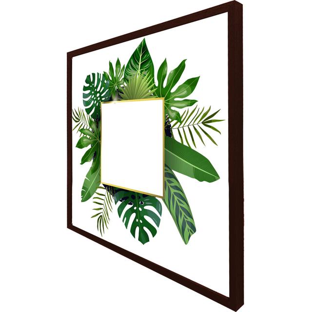 Aba Botanical Frame - Single Picture Frame Print 17 Stories Size: 76cm H x 76cm W x 4cm D, Frame Colour: Brown Framed on Productcaster.