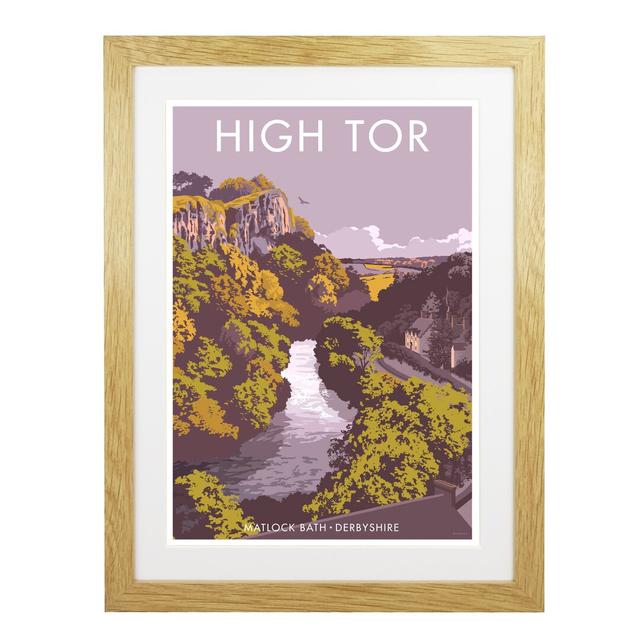 High Tor by Stephen Millership - Picture Frame Graphic Art Print on Paper George Oliver Frame Options: Oak, Size: 54cm H x 44cm W x 2.2cm D on Productcaster.