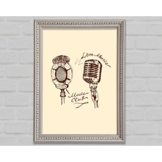 Retro Music Club Framed Print Happy Larry Size: 21cm H x 29.7cm W on Productcaster.