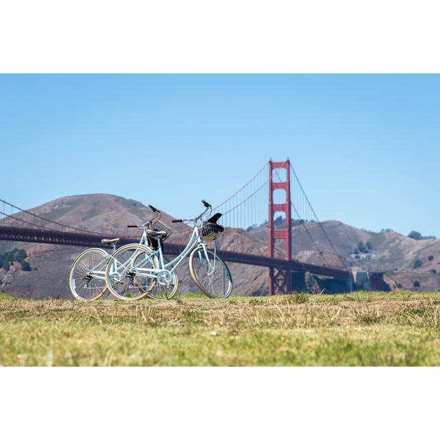 Two Bicycles Parked - Wrapped Canvas Photograph Union Rustic Size: 51cm H x 76cm W x 3.8cm D on Productcaster.