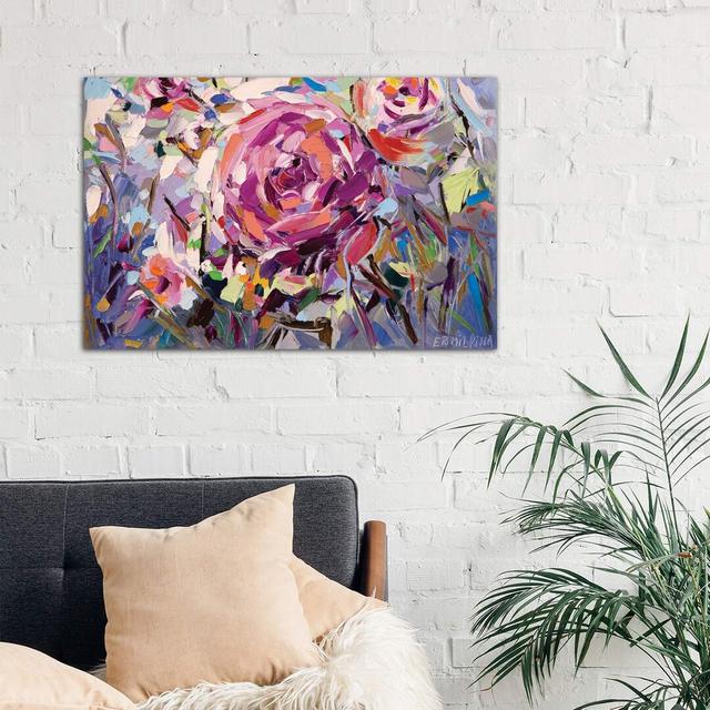 The Scent Of Roses by Ekaterina Ermilkina - Wrapped Canvas Painting Latitude Run Size: 66.04cm H x 101.6cm W x 3.81cm D on Productcaster.