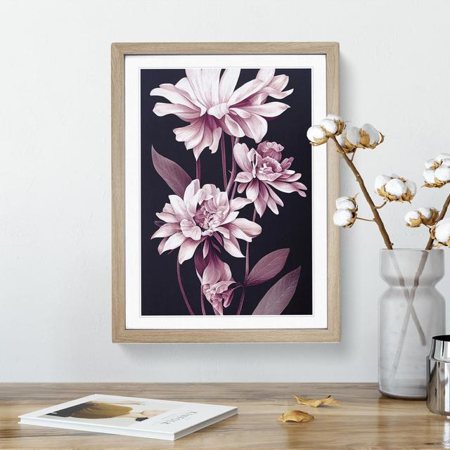 The Awesome Flowers - Picture Frame Graphic Art Marlow Home Co. Size: 34cm H x 25cm W x 2cm D, Frame Colour: Oak Framed on Productcaster.